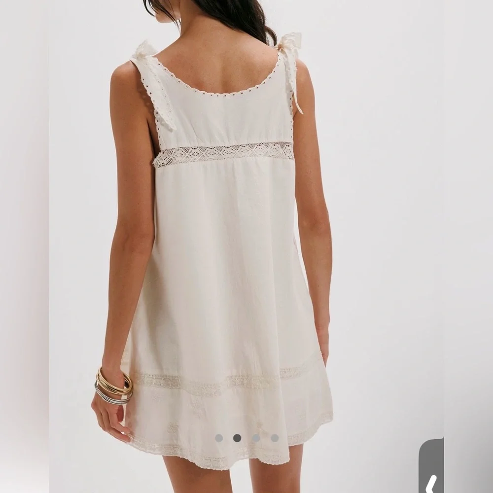 Free people white dress, Size Large, new with tags - Picture 3 of 3